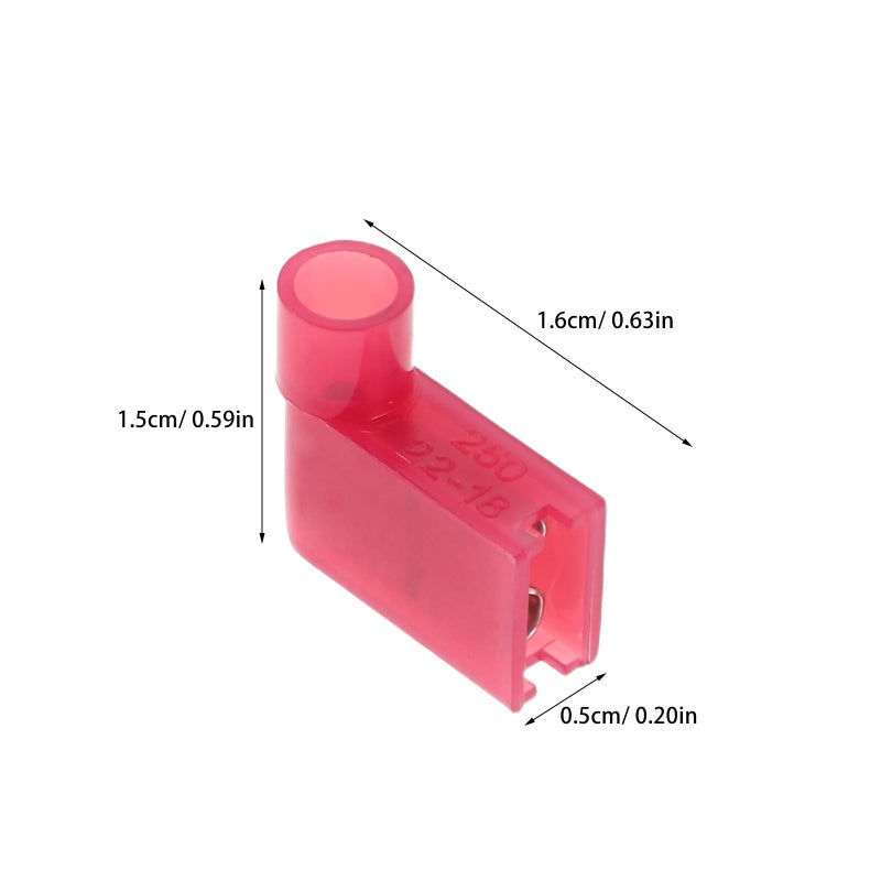 100pcs Nylon Insulated Female Spade Crimp Terminals for Electrical Wire Connections - Image 3