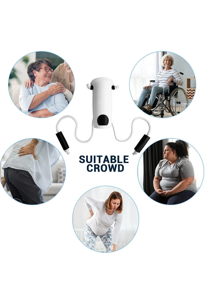 SYOSI مساعد الجوارب بمقابض فوم، أداة مساعد الجوارب وحبال قابلة للتعديل بطول 31" - أداة مساعدة للمعاقين، كبار السن، الحوامل، مرضى السكري - جهاز مساعد للسحب - مساعد الجوارب - Image 1