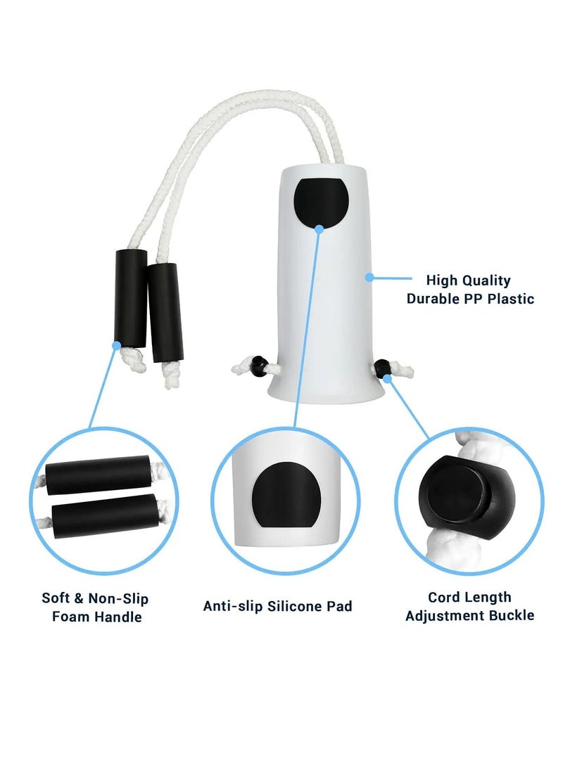 SYOSI مساعد الجوارب بمقابض فوم، أداة مساعد الجوارب وحبال قابلة للتعديل بطول 31" - أداة مساعدة للمعاقين، كبار السن، الحوامل، مرضى السكري - جهاز مساعد للسحب - مساعد الجوارب - Image 3