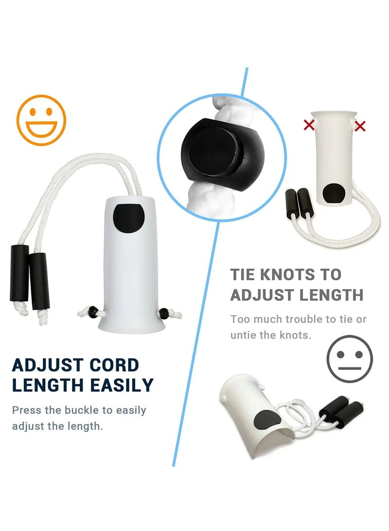 SYOSI مساعد الجوارب بمقابض فوم، أداة مساعد الجوارب وحبال قابلة للتعديل بطول 31" - أداة مساعدة للمعاقين، كبار السن، الحوامل، مرضى السكري - جهاز مساعد للسحب - مساعد الجوارب - Image 5