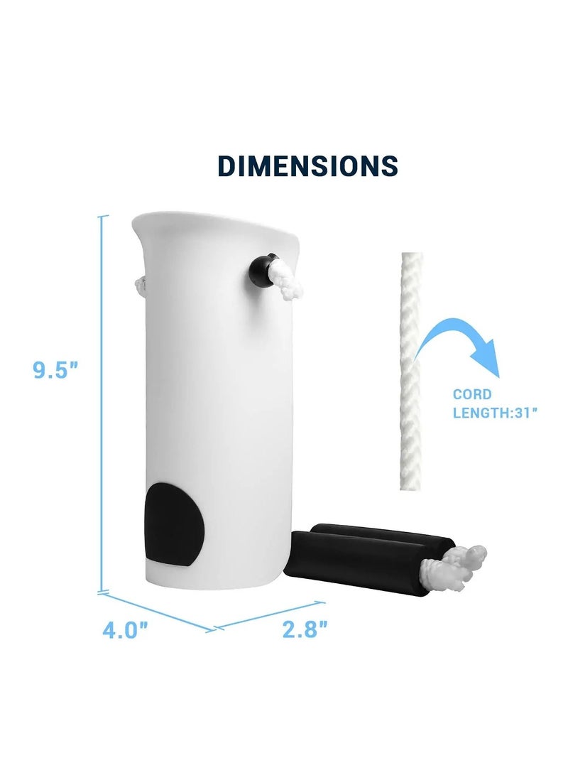 SYOSI مساعد الجوارب بمقابض فوم، أداة مساعد الجوارب وحبال قابلة للتعديل بطول 31" - أداة مساعدة للمعاقين، كبار السن، الحوامل، مرضى السكري - جهاز مساعد للسحب - مساعد الجوارب - Image 2
