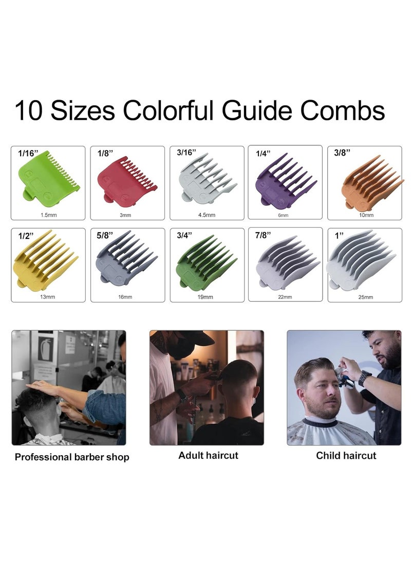 COSYONALL - Professional Hair Clipper Guards Guide Combs,From 1/16inch to 1inch(1.5-25mm),Compatible with Wahl Professional Clippers/Trimmer - Image 1