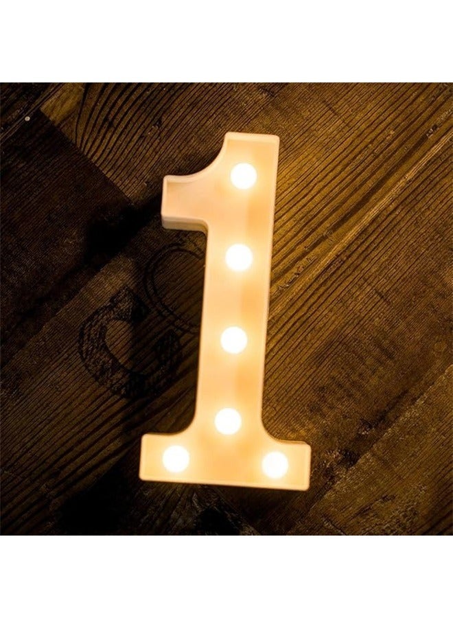 Light Up Numbers, Decorative Lighted Letters, Battery Powered Led Marquee Numbers for Party, Bar, Night Light, Home Decor(Number 1) - Image 5