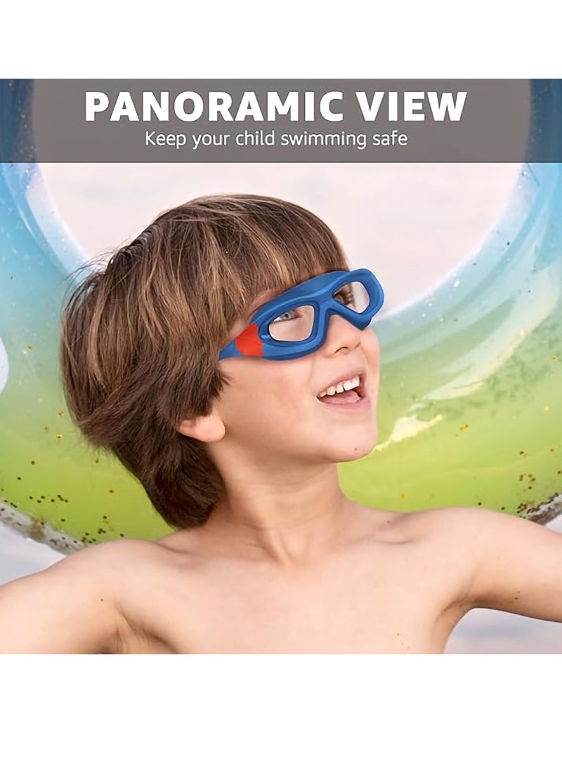 Relex Unisex kids Swim Goggles Anti-Fog Swimming Goggles for Age 6-12, No-Leak Pool Goggles for Boys Girls (Dark Blue) - Image 2