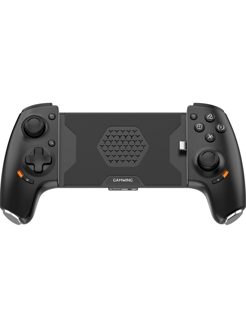 Gamwing وحدة تحكم ألعاب كلاسيكية قابلة للتمدد Gamwing Aobing Max Type-C سلكية وبلوتوث بحجم مشبك 4.5-7.5 بوصة لأجهزة Android / iOS / PC / Switch Steam / Xbox / PS مع عصي تحكم Hall / زناد Hall / وظيفة Turbo/Auto / أزرار خلفية ماكرو / قبضة مضادة للانزلاق / فتحات تبريد / جاك صوت 3.5 مم - Image 1
