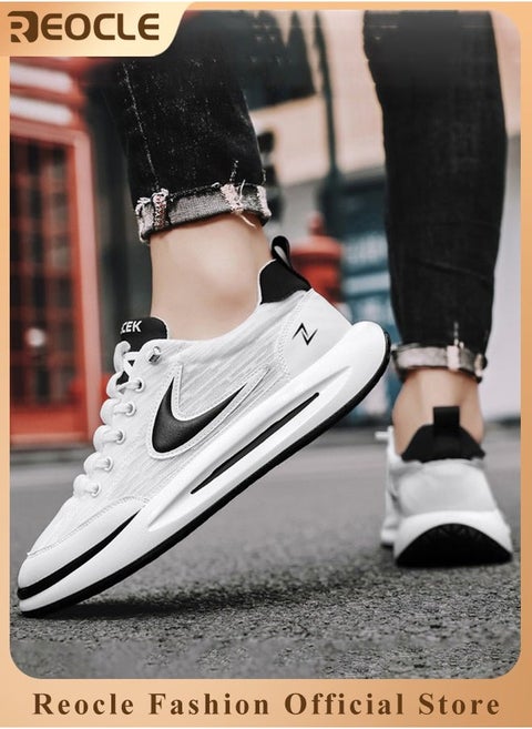 Men's Sneakers Breathable Sports Shoes Fashion Running Shoes Casual Athletic Walking Shoes Non Slip Soft Sole Lightweight Tennis Shoes