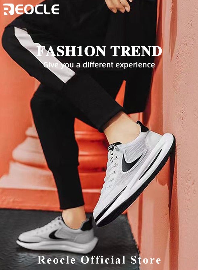 Men's Sneakers Breathable Sports Shoes Fashion Running Shoes Casual Athletic Walking Shoes Non Slip Soft Sole Lightweight Tennis Shoes