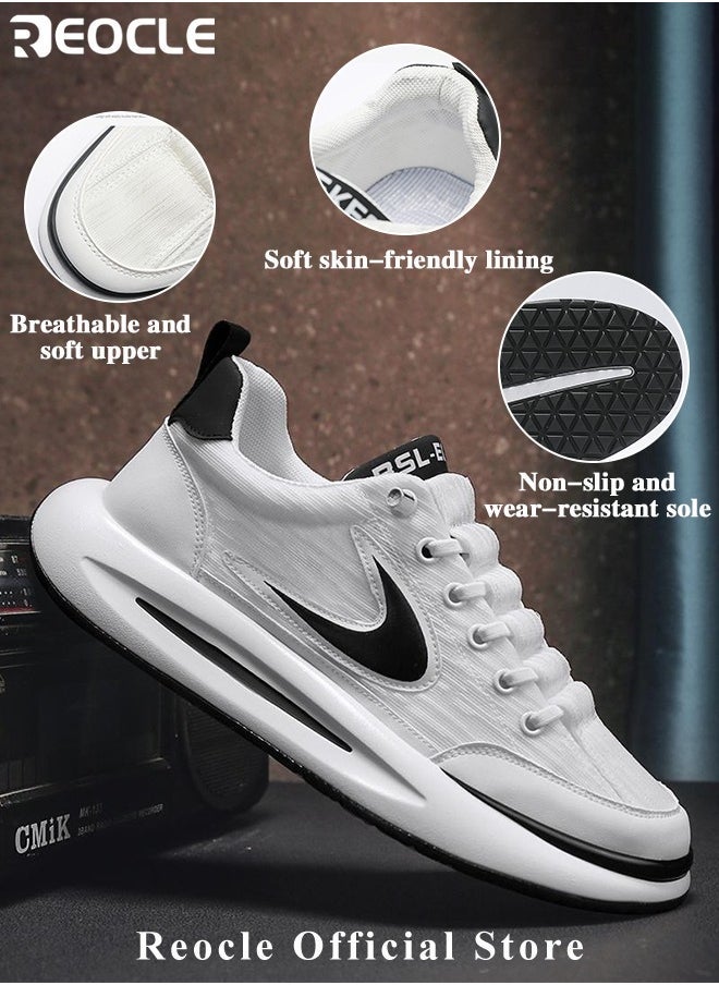 Men's Sneakers Breathable Sports Shoes Fashion Running Shoes Casual Athletic Walking Shoes Non Slip Soft Sole Lightweight Tennis Shoes