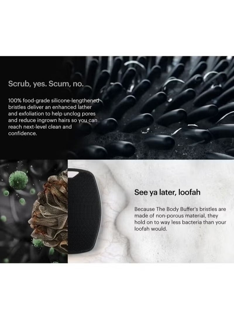 The Body Buffer Premium Silicone Scrubber for Nourishing Cleaning & Exfoliating Your Skin Lather Boosting Bristles with Ergonomic No-Slip Handle Long-Lasting & Easy to Clean Bathing Body Brush - Image 5