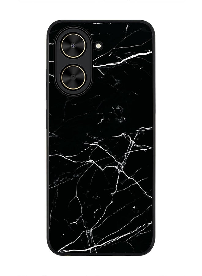 Stylizedd For Xiaomi Poco C71 / Redmi A5 4G Case,Slim fit Camera Protection, Shockproof Thin Phone cover  - Marble Print Black