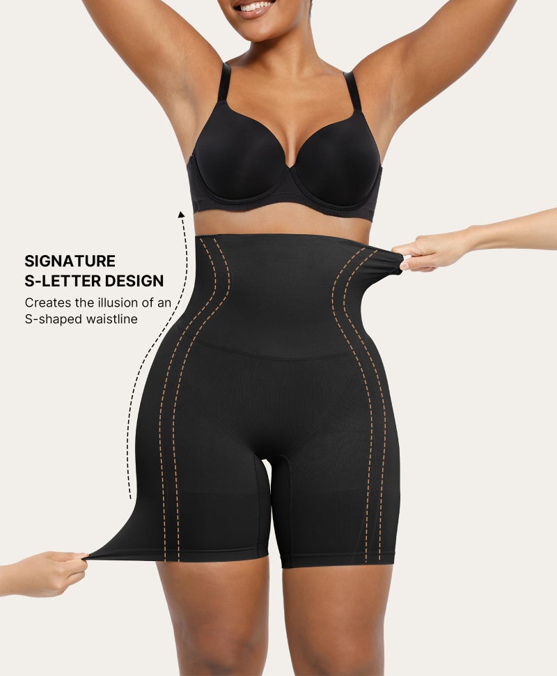 SHAPELLX Fajas Colombianas Moldeadoras Shapewear for Women Tummy Control Butt Lifting Shorts Faja Body Shaper Black XL - Image 2