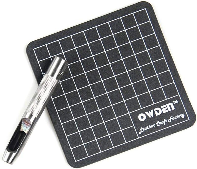 OWDEN 6 Pieces Hollow Hole Punch Set (1/8" - 5/16"),Leather Punch Tools, with A Free Cutting MAT - Image 2