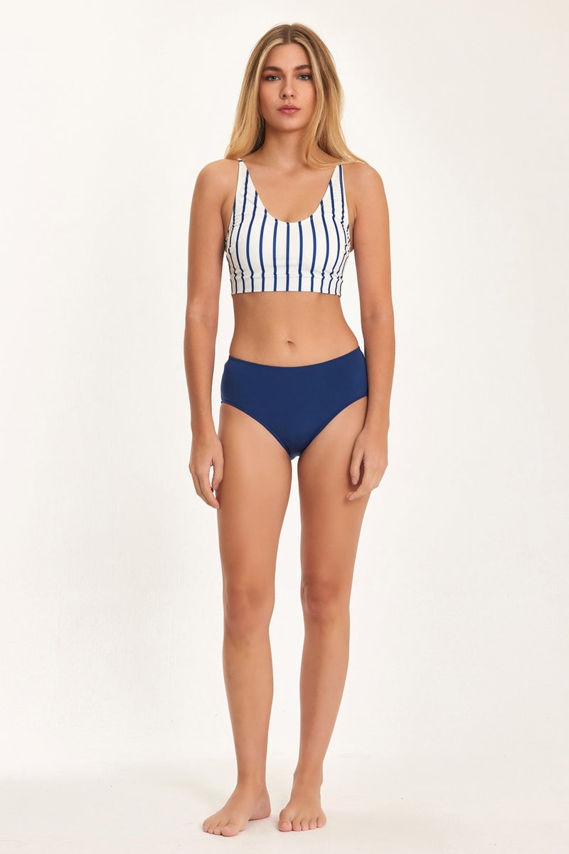 Lapieno Special Design Striped Bikini Set KK06 - Image 1