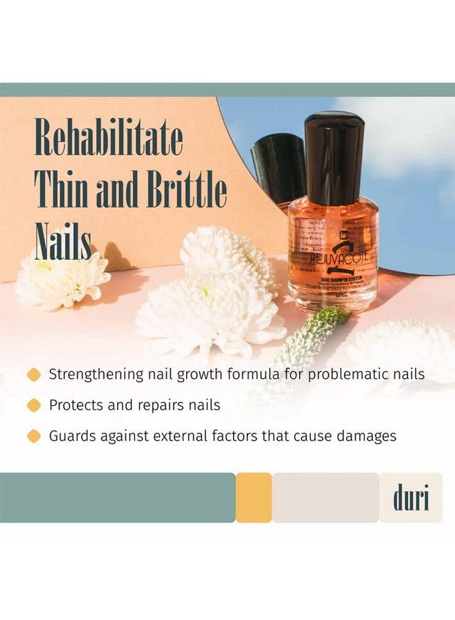 duri Rejuvacote 2 Nail Growth System Sensitive Formula Nail Hardener And Strengthener For Brittle Breaking Splitting Nail Repair 0.45 Fl Oz (Pack Of 2) - Image 2