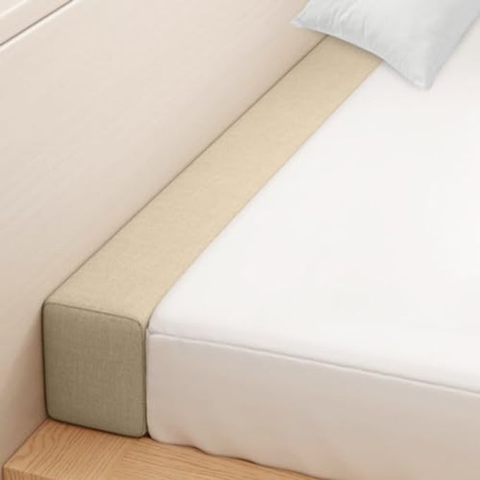 NANGELRN Bed Gap Filler,High-Density Bed Crack Filler With Removable Cover,Mattress Extender For Headboard Gap,Spacer Filler Between Mattress And Wall,Bed Wedge Gap Filler,Full Size,Beige,39"X4"X6" - Image 4