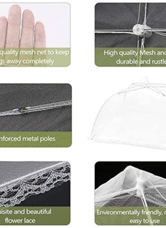 Generic Home Outdoor gauze folding reusable insect-proof food cover-32 x 32cm  - Image 5
