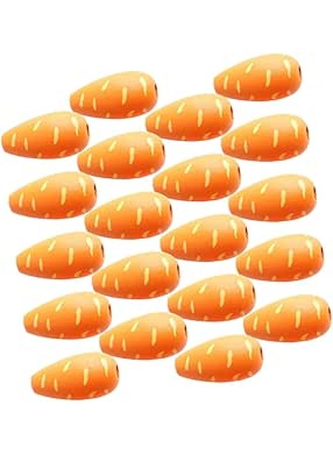 50Pcs Natural Wood Carrot Beads For DIY Crafts Garland Keychain Jewelry Making - Image 1