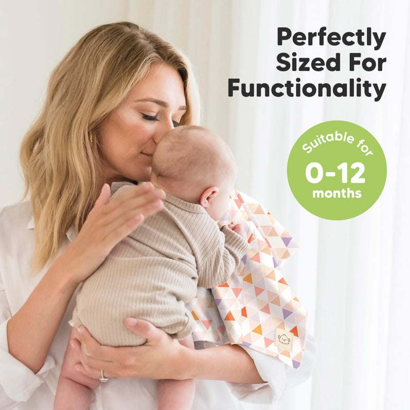 KeaBabies Organic Burp Cloths Baby Boy, Girl - 6-Pack Large Cotton Burping Cloths for Babies, Spit Up Rags, Super Absorbent, Ultra Soft Newborn Rag, Gender Neutral, Machine Washable, Durable (Prism) - Image 5