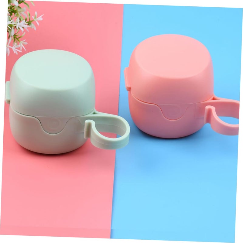 4Pcs Portable Pacifier Storage Box Food Grade Pp Material Teether Holder Dustproof Container Random Colors - Image 5