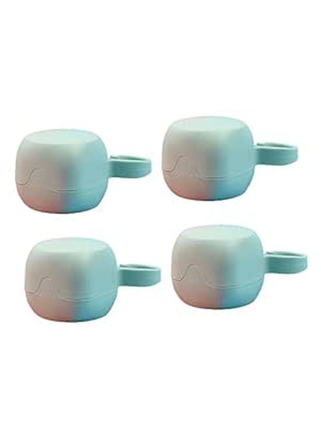 4Pcs Portable Pacifier Storage Box Food Grade Pp Material Teether Holder Dustproof Container Random Colors - Image 1