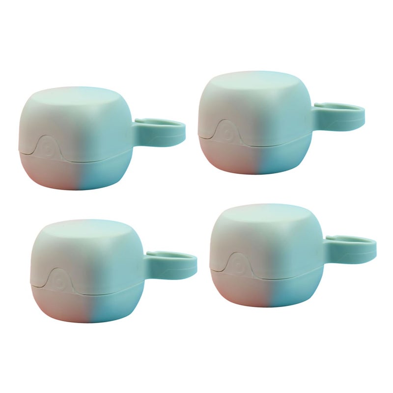 4Pcs Portable Pacifier Storage Box Food Grade Pp Material Teether Holder Dustproof Container Random Colors - Image 2