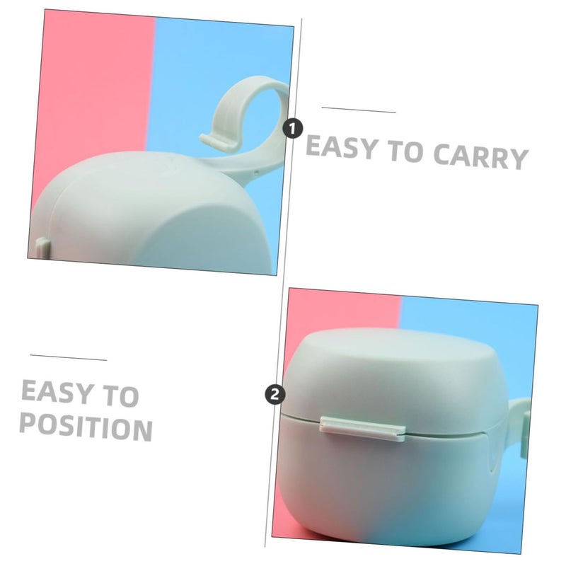 4Pcs Portable Pacifier Storage Box Food Grade Pp Material Teether Holder Dustproof Container Random Colors - Image 3