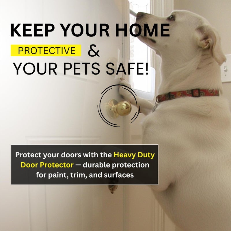CLAWGUARD Heavy Duty Door Scratch Shield â€“ 20x44 in. Door Scratch Protector Dog & Cat â€“ Clear Wall, Frame & Furniture Cat Scratch Protectors - Image 5