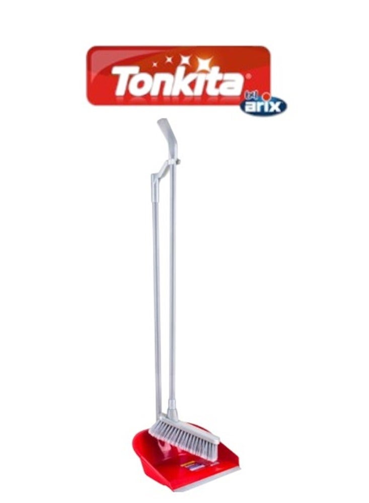 Tonkita Tonkita Long Handled Dustpan with Broom: Effortless Dust Collection and Versatile Cleaning Solution  - Image 1