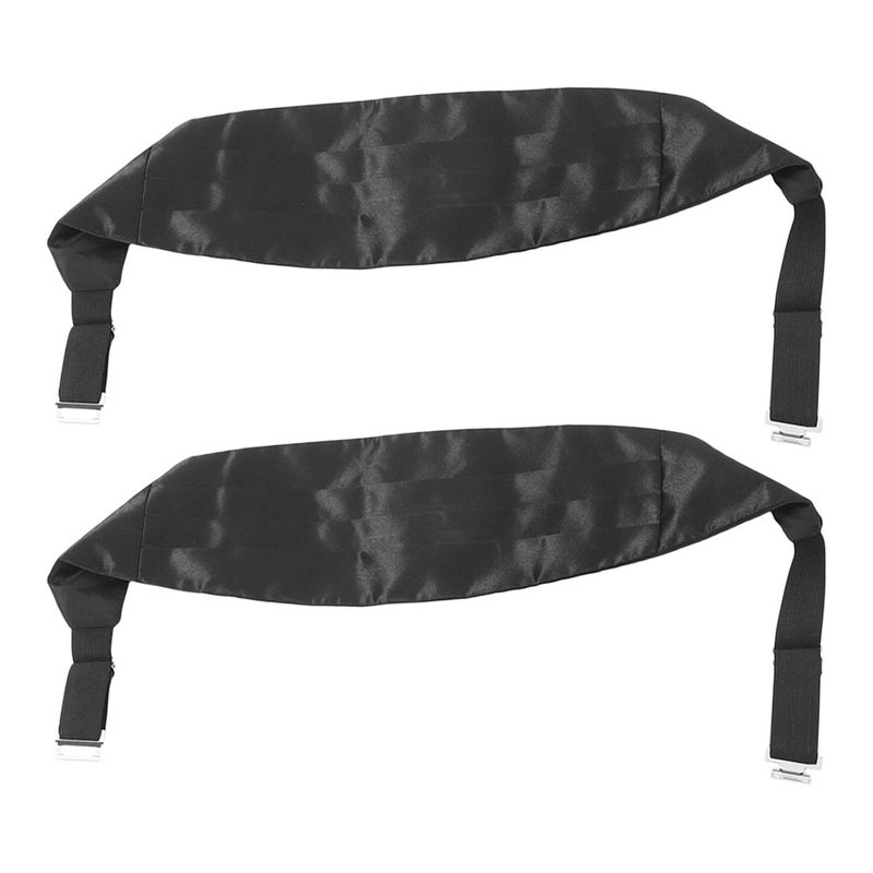 2pcs Color Cummerbund Men Formal Tuxedo Accessories Adjustable Satin Waistband For Wedding And Party Events - Image 1