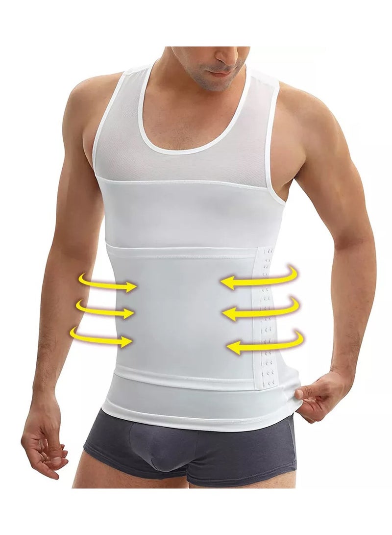 DubaiGallery Men Body Shaper Slimming Vest Tight Tank Top Compression Shirt Tummy Control Underwear - Image 2