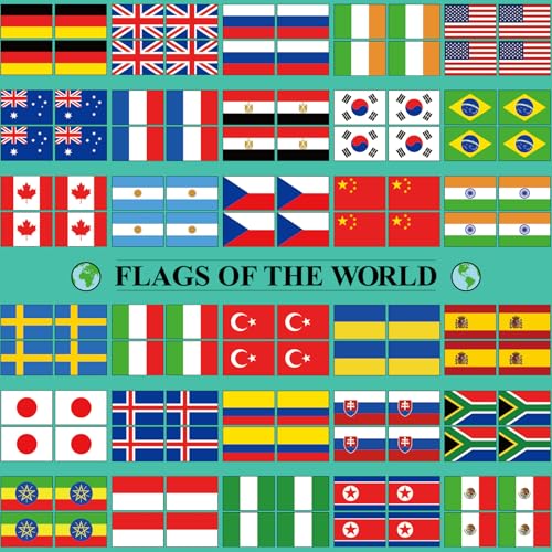 Geyee 3000 Pcs World Flag Stickers for Kids Country Flag Small International Passport Flags of the World Tiny Stickers for School Reward Chart Classroom Home Decor Room Multicolor Flag - Image 1