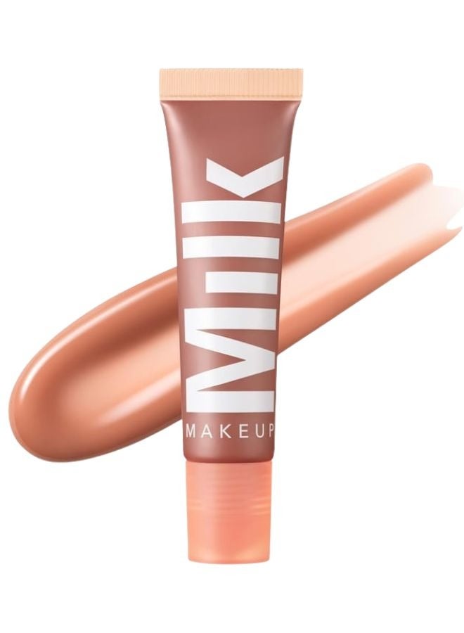 MILK MAKEUP Milk Makeup Balmade Hydrating Tinted Lip Balm Pump 12ml – Warm Beige Tint with Apricot Twist Flavor & Electrolytes  - Image 1