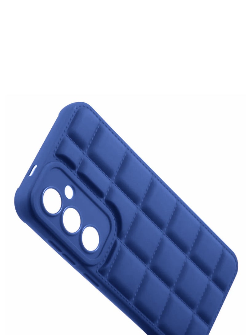 Wtech Samsung Galaxy S24 Plus / S24+ 2024 Premium Soft Liquid Silicone Puff Surface Case Cover - Navy Blue - Image 5