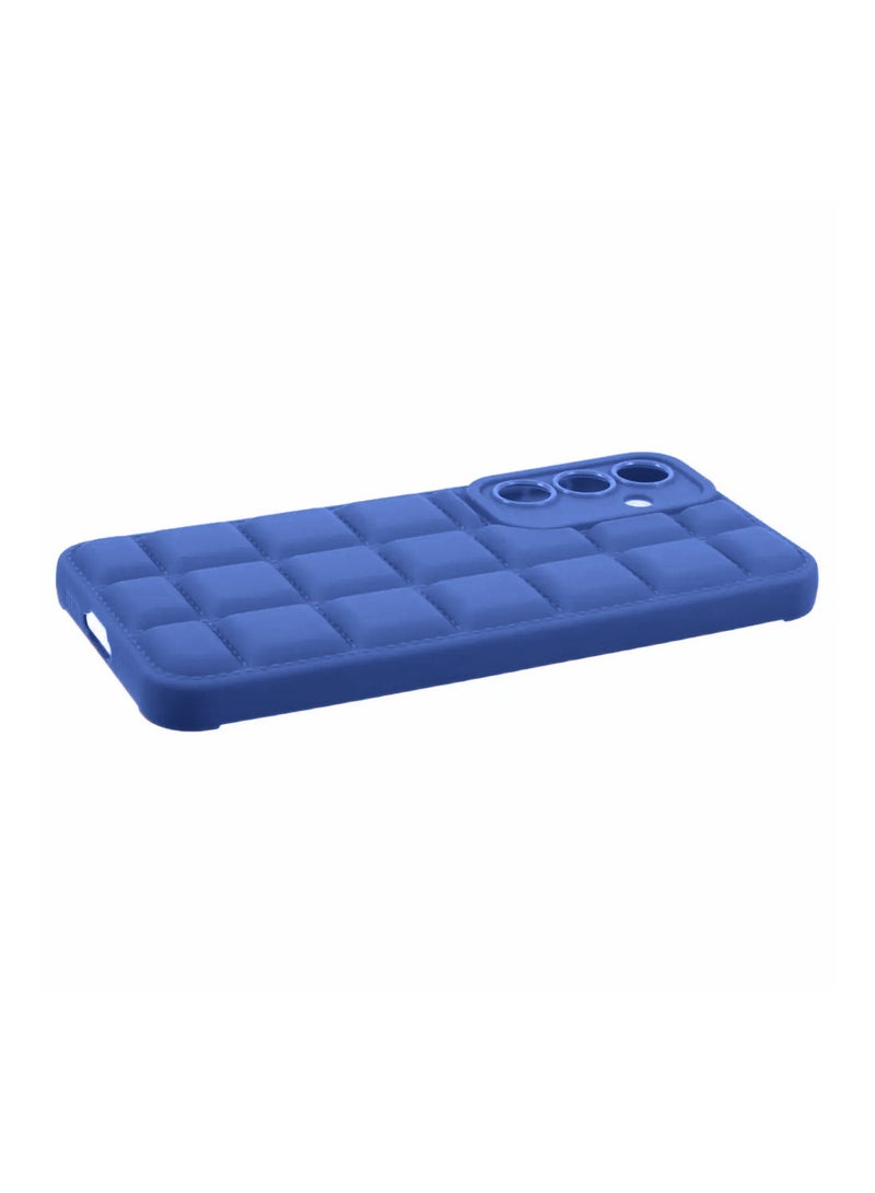 Wtech Samsung Galaxy S24 Plus / S24+ 2024 Premium Soft Liquid Silicone Puff Surface Case Cover - Navy Blue - Image 3