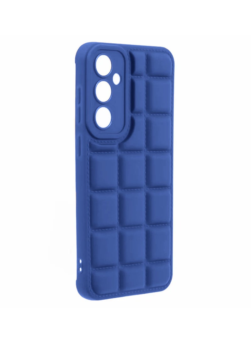 Wtech Samsung Galaxy S24 Plus / S24+ 2024 Premium Soft Liquid Silicone Puff Surface Case Cover - Navy Blue - Image 2