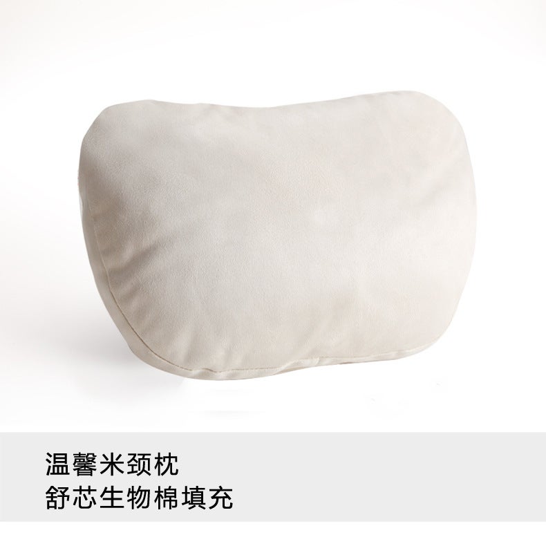 Car Neck Pillow for Tesla Mercedes BMW Maybach Off-white headrest 