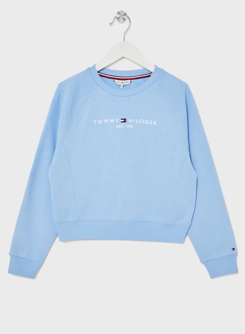 تومي هيلفيغر Youth Embroidered Sweatshirt