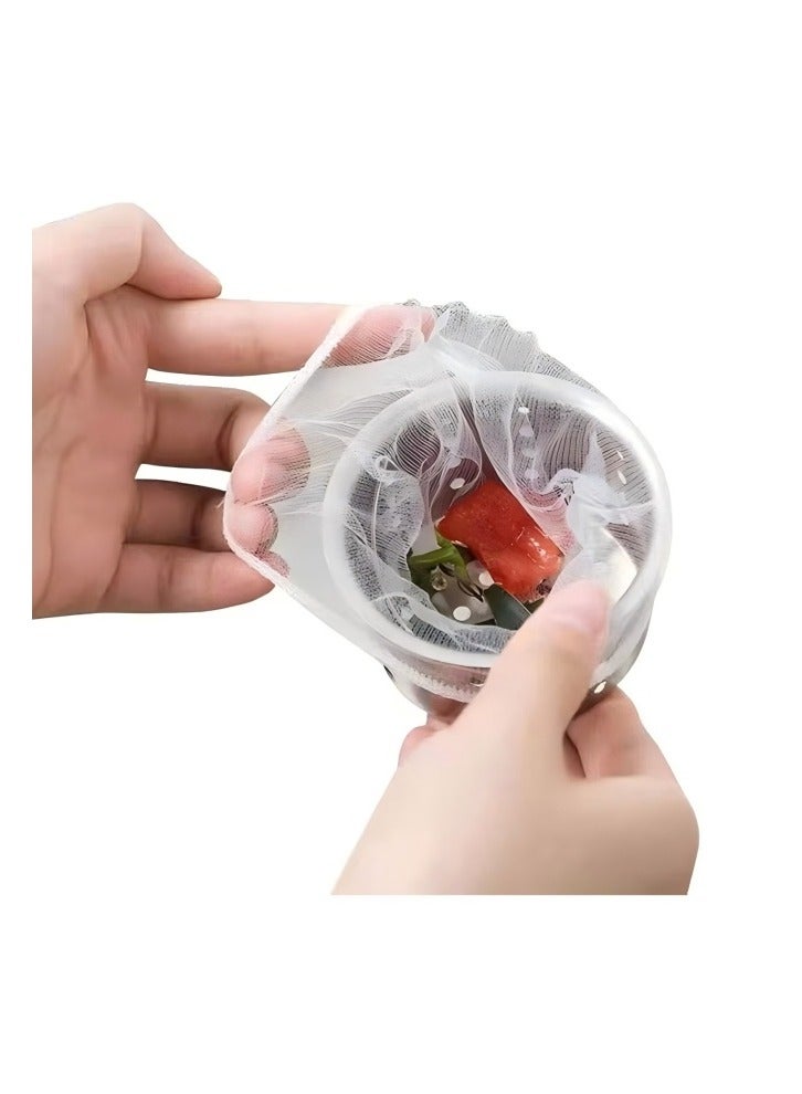أكنزلмед 100 قطعة من أكياس مصفاة حوض المطبخ للاستخدام مرة واحدة - أكياس فلتر شبكية لتصريف الحوض وجمع بقايا الطعام والنفايات المتبقية - Image 1