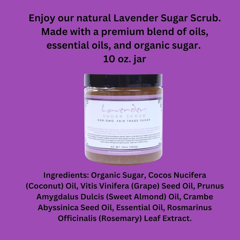 AyaZen Lavender Aromatherapy Bath Body Spa Gift Set Artisanal Sugar Scrub Soap Epsom Salts Sachet Made in USA - Image 2