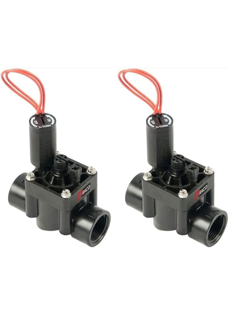 RACO Hunter PGV 1 Inch Solenoid Valve with Flow Control for Residential and Commercial Irrigation Controls (2) - Image 1