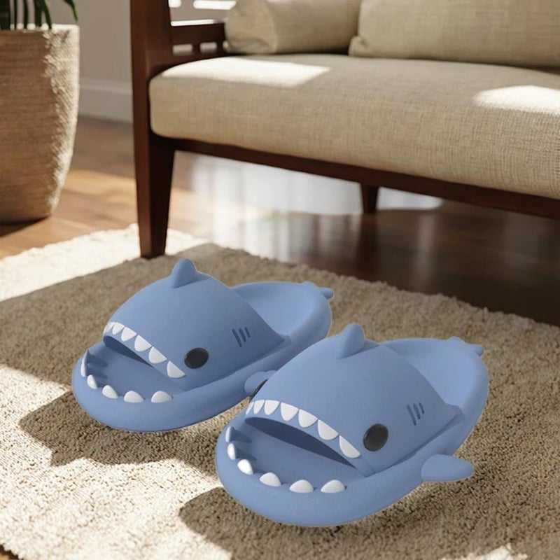 Y&D Summer Shark Insulated Home for Slippers for Men and Women Cute Couple's Design with EVA Outsole Popular Outer-Wear for Use - Image 2