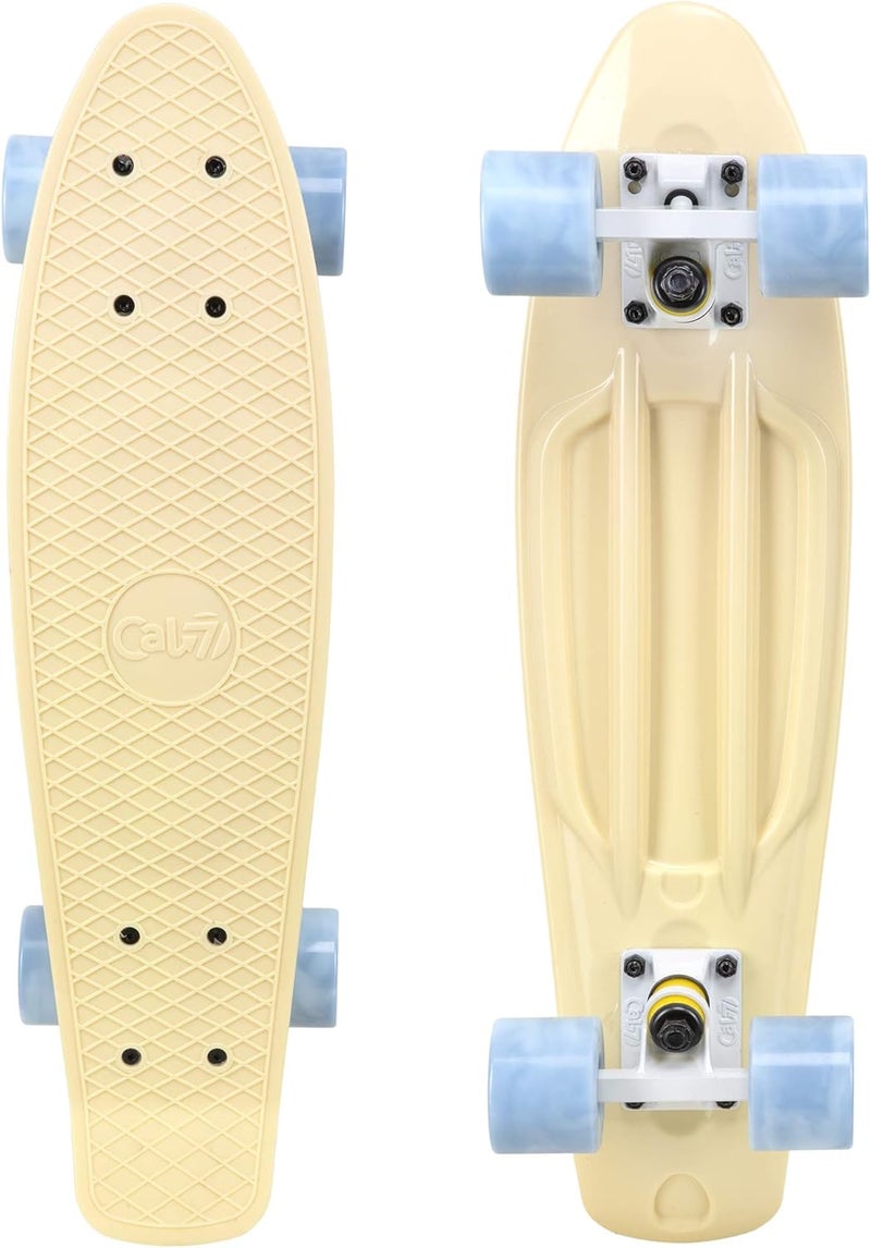 Cal 7 22" Complete Mini Cruiser Plastic Skateboard - Image 1