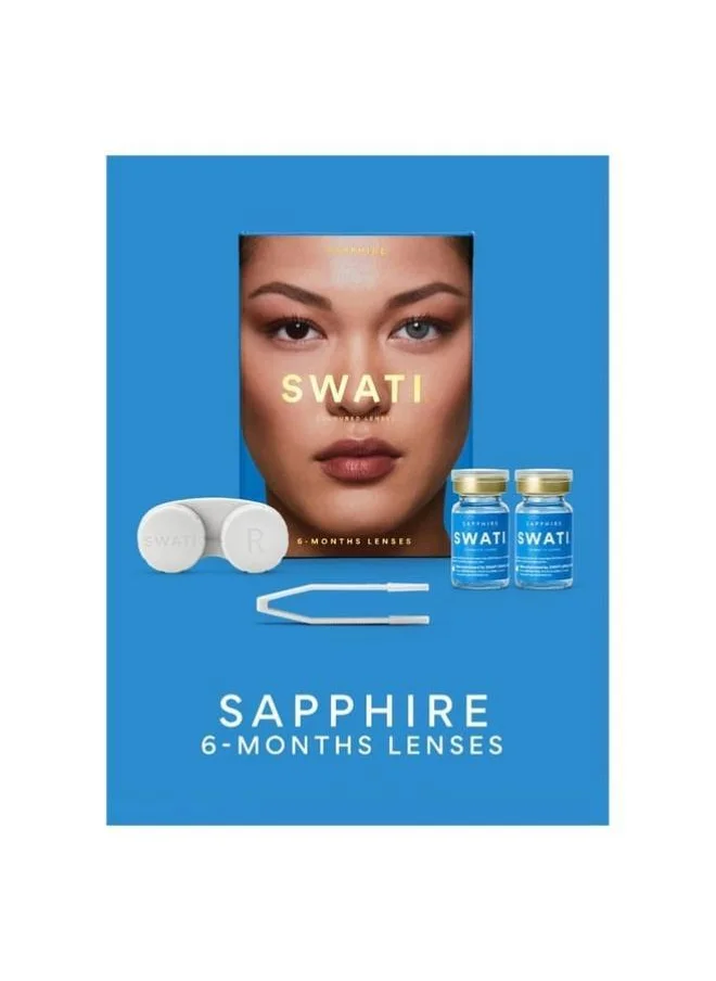 سواتي Cosmetics Coloured Contact Lenses  Sapphire 6 Months