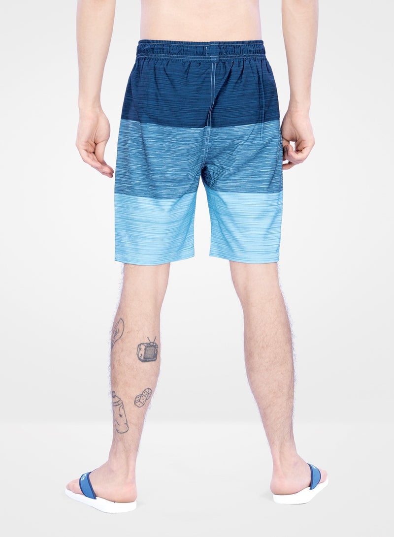 Web Denim Elastic Waistband With Drawstring Comfortable Polyester Swim Shorts For Men’s Quick Dry Swimming Trunks With Pockets For Boys - Image 3