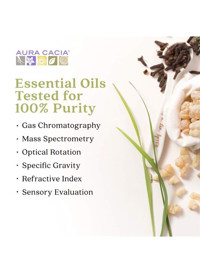 Aura Cacia زيت إكليل الجبل الأساسي 100% نقي من فيربينون | عضوي معتمد، مختبر GC/MS للتأكد من النقاء | 7.4 مل (0.25 أونصة سائلة) | روزماري نوس أوفيسيناليس - Image 3