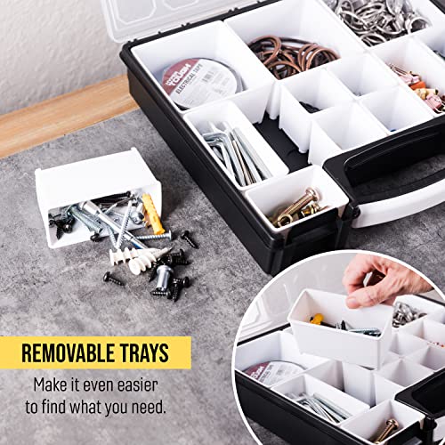 HOPPLER Organizer For Beads, Bolts, Screws, Wax Seal Kit Tools, Craft Supplies, Fishing Tackle, And More. Great Hardware Organizer For Bead Storage And Wax Sealing Supplies To Help Stay Creative. - Image 2