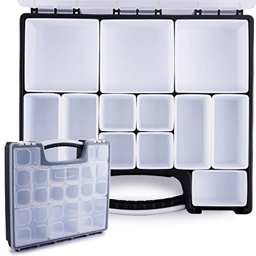 HOPPLER Organizer For Beads, Bolts, Screws, Wax Seal Kit Tools, Craft Supplies, Fishing Tackle, And More. Great Hardware Organizer For Bead Storage And Wax Sealing Supplies To Help Stay Creative. - Image 1