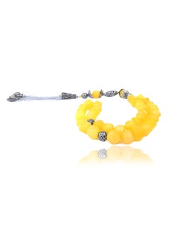 Male Rosary with Yellow Onyx 10mm, perfect for everyday use