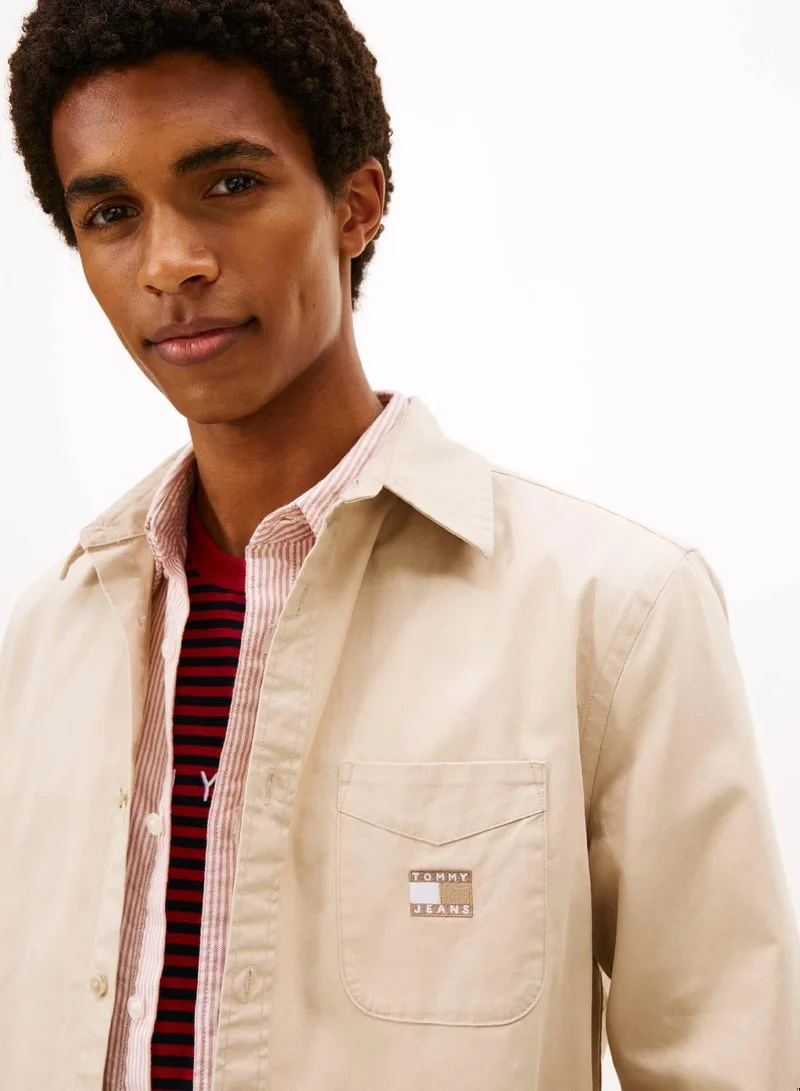 TOMMY JEANS Gulf Sand Washed Twill Regular Shirt for Men | Best Price UAE