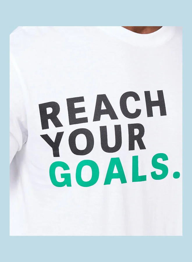 Styli Football Theme Slogan Print Regular Fit T-shirt